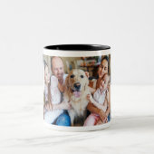 Creëer Uw Eigen Fotocollage 5 Afbeeldingen Wit Tweekleurige Koffiemok (Center)