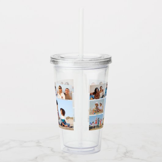 Creëer Uw eigen fotocollage 6 Acryl Drinkbeker (Rechts)