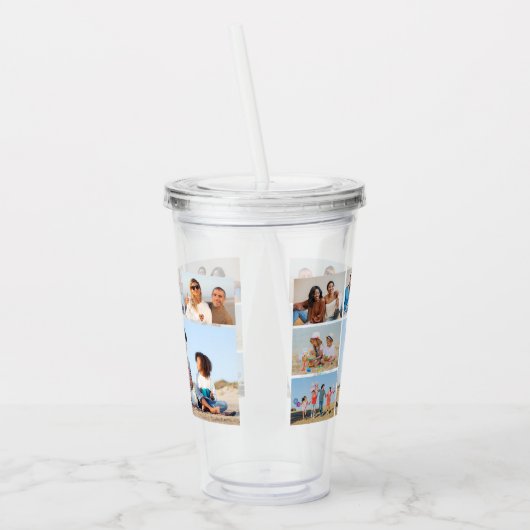 Creëer Uw eigen fotocollage 6 Acryl Drinkbeker (Links)