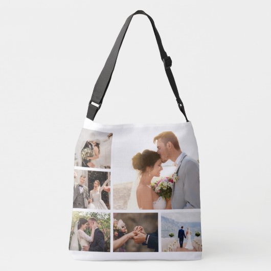 Creëer Uw eigen fotocollage 6 Crossbody Tas (Achterkant)