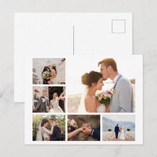 Creëer Uw eigen fotocollage 6 Feestdagenkaart (Voorkant / Achterkant)