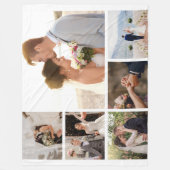 Creëer Uw eigen fotocollage 6 Fleece Deken (Voorkant)