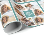 Creëer Uw eigen fotocollage - 6 foto's Monogram Cadeaupapier (Rol Hoek)