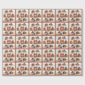 Creëer Uw eigen fotocollage - 6 foto's Monogram Cadeaupapier (Vlak)