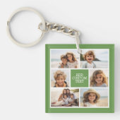 Creëer Uw eigen fotocollage - 6 foto's Monogram Sleutelhanger (Voorkant)