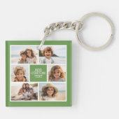 Creëer Uw eigen fotocollage - 6 foto's Monogram Sleutelhanger (Achterkant)