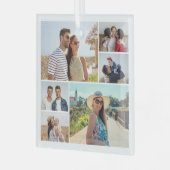 Creëer Uw eigen fotocollage 6 Glas Ornament (Voorkant links)