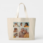 Creëer Uw eigen fotocollage 6 Grote Tote Bag (Achterkant)