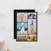 Creëer Uw eigen fotocollage 6 Kaart (Voorkant / Achterkant in situ)