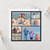 Creëer Uw eigen fotocollage 6 Kaart (Voorkant / Achterkant in situ)