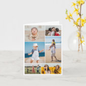Creëer Uw eigen fotocollage 6 Kaart (Gele Bloem)