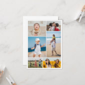 Creëer Uw eigen fotocollage 6 Kaart (Voorkant / Achterkant in situ)