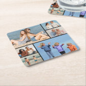 Creëer Uw eigen fotocollage 6 Kartonnen Onderzetters (Schuin)