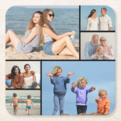 Creëer Uw eigen fotocollage 6 Kartonnen Onderzetters (Voorkant)