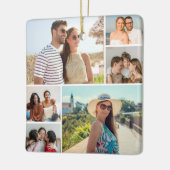 Creëer Uw eigen fotocollage 6 Keramisch Ornament (Links)