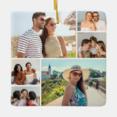 Creëer Uw eigen fotocollage 6 Keramisch Ornament (Voorkant)