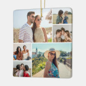 Creëer Uw eigen fotocollage 6 Keramisch Ornament (Links)