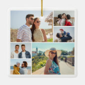 Creëer Uw eigen fotocollage 6 Keramisch Ornament (Achterkant)