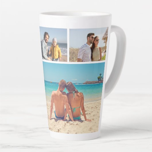 Creëer Uw eigen fotocollage 6 Latte Mok (Rechterhoek)