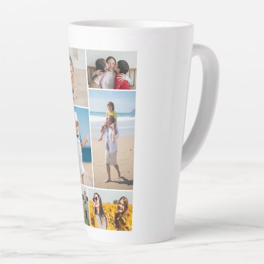 Creëer Uw eigen fotocollage 6 Latte Mok (Rechterhoek)
