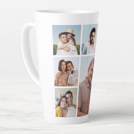 Creëer Uw eigen fotocollage 6 Latte Mok (Linkerhoek)