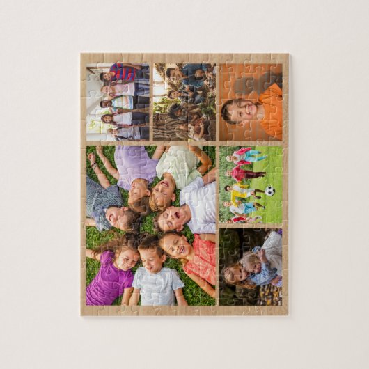 Creëer Uw eigen fotocollage 6 Legpuzzel (Verticaal)