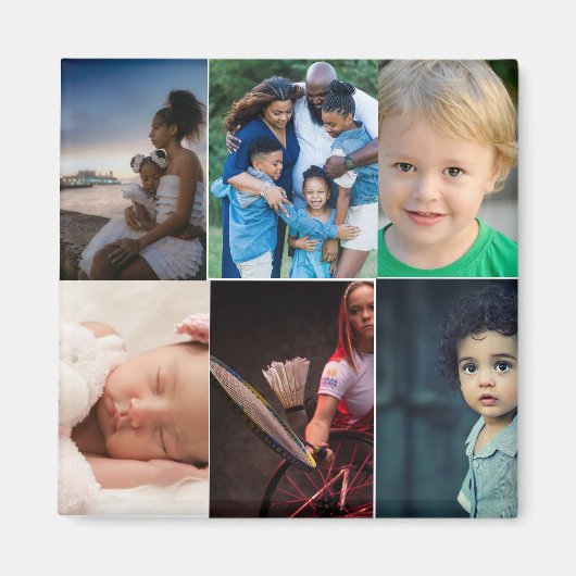 Creëer Uw eigen fotocollage 6 Magneet (Voorkant)