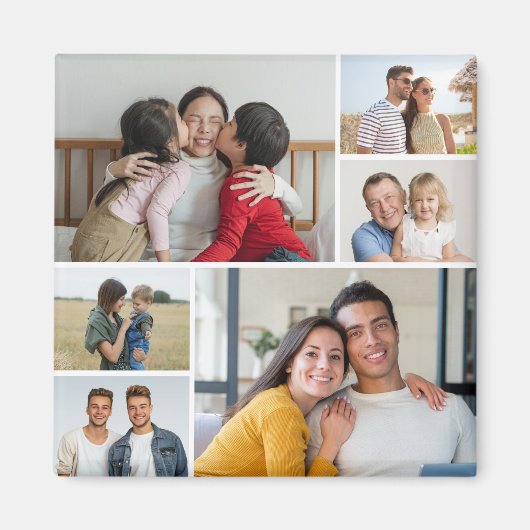 Creëer Uw eigen fotocollage 6 Magneet (Voorkant)