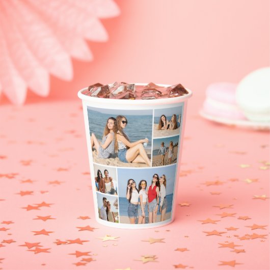 Creëer Uw eigen fotocollage 6 Papieren Bekers (Insitu)