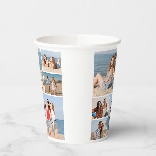 Creëer Uw eigen fotocollage 6 Papieren Bekers (Links)