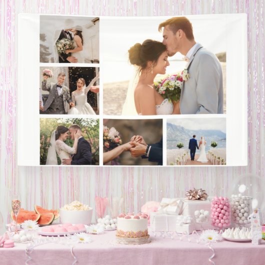 Creëer Uw eigen fotocollage 6 Spandoek (Feest)