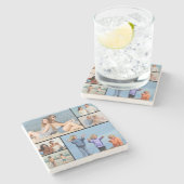 Creëer Uw eigen fotocollage 6 Stenen Onderzetter (Zijkant)
