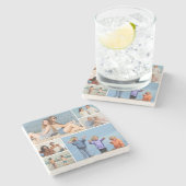 Creëer Uw eigen fotocollage 6 Stenen Onderzetter (Zijkant)