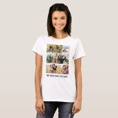 Creëer Uw eigen fotocollage 6 T-shirt (Voorkant volledig)