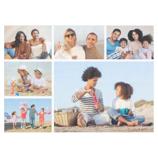 Creëer Uw eigen fotocollage 6 Tafelkleed (Voorkant (Horizontaal))