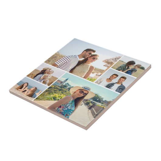 Creëer Uw eigen fotocollage 6 Tegeltje (Zijkant)