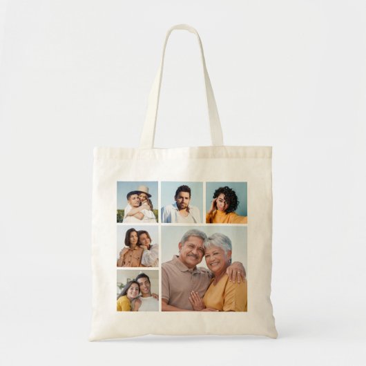 Creëer Uw eigen fotocollage 6 Tote Bag (Voorkant)