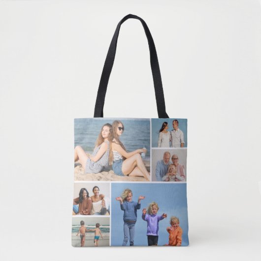 Creëer Uw eigen fotocollage 6 Tote Bag (Voorkant)
