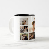 Creëer Uw eigen fotocollage 6 Tweekleurige Koffiemok (Voorkant links)
