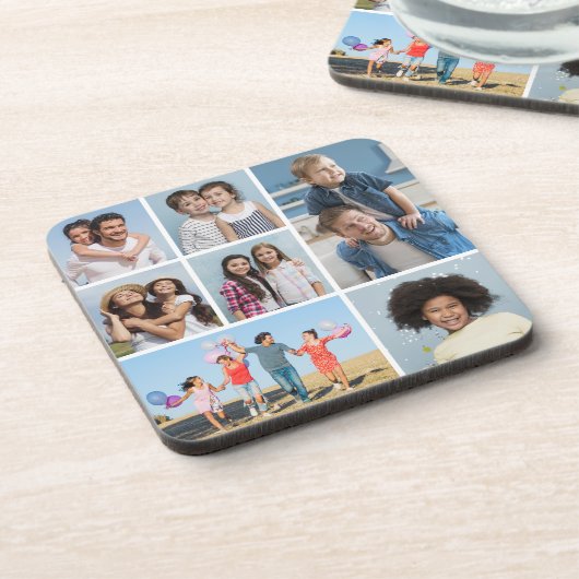 Creëer Uw eigen fotocollage 7 Bier Onderzetter (Linkerzijde)