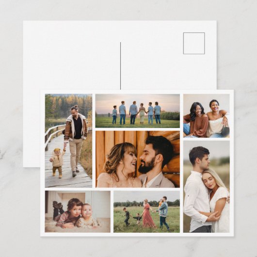 Creëer Uw eigen fotocollage 7 Briefkaart (Voorkant / Achterkant)