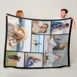 Creëer Uw eigen fotocollage 7 Fleece Deken