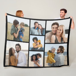 Creëer Uw eigen fotocollage 7 Fleece Deken