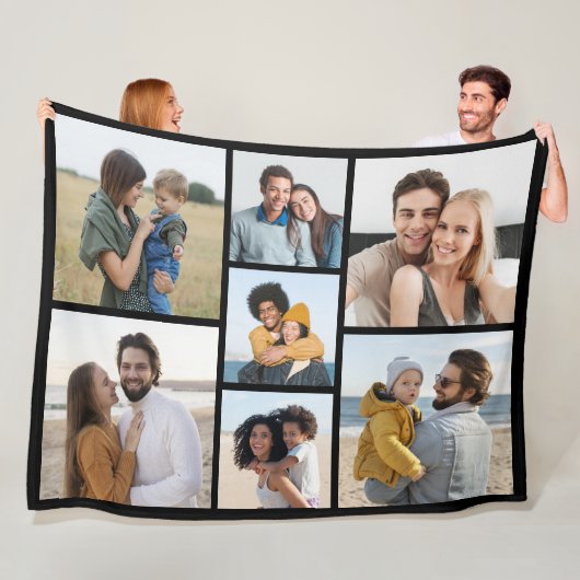 Creëer Uw eigen fotocollage 7 Fleece Deken (In situ)