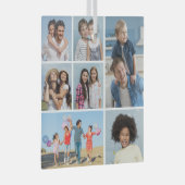 Creëer Uw eigen fotocollage 7 Glas Ornament (Voorkant Rechts)