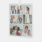 Creëer Uw eigen fotocollage 7 Glas Ornament (Voorkant links)