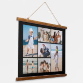 Creëer Uw eigen fotocollage 7 Hangend Wandkleed (Gebogen)