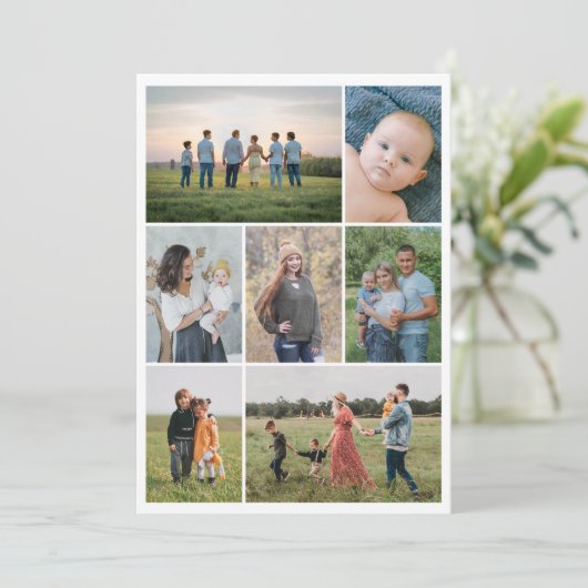Creëer Uw eigen fotocollage 7 Kaart (Staand voorkant)