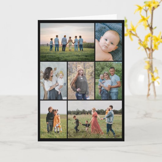 Creëer Uw eigen fotocollage 7 Kaart (Gele Bloem)