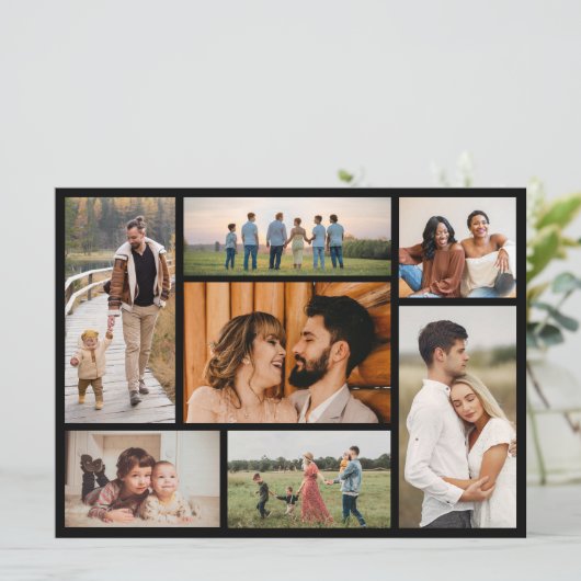 Creëer Uw eigen fotocollage 7 Kaart (Staand voorkant)